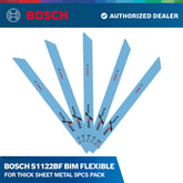 Bosch S1122BF BIM Flexible for Thick sheet Metal 5pcs pack